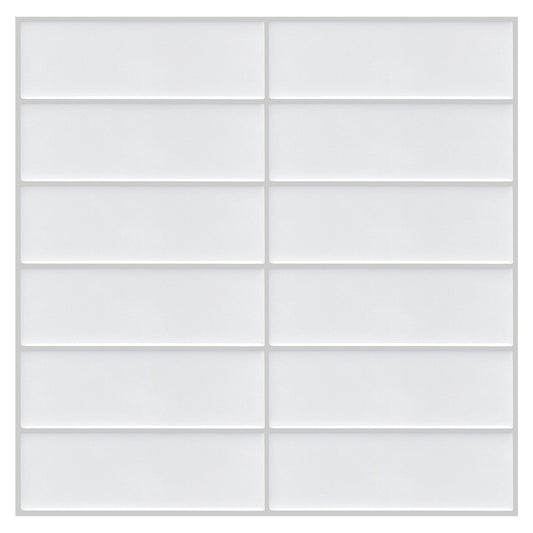 1.2mm Peel and Stick Gray Frame Rectangular Wall Tiles Home Decor Kitchen T80772 by Vivid Tiles | Souqify