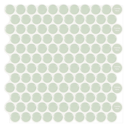 1.2mm Peel and Stick Green Dot Wall Tiles Home Decor Bathroom Living Room T80406 by Vivid Tiles | Souqify
