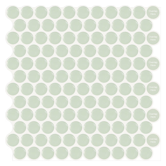 1.2mm Peel and Stick Green Dot Wall Tiles Home Decor Bathroom Living Room T80406 by Vivid Tiles | Souqify