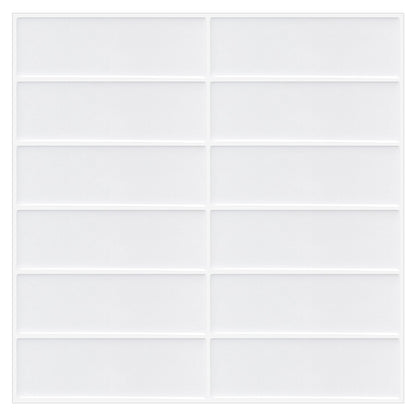 1.2mm Peel and Stick White Rectangle Wall Tiles Home Decor Kitchen T80771 by Vivid Tiles | Souqify