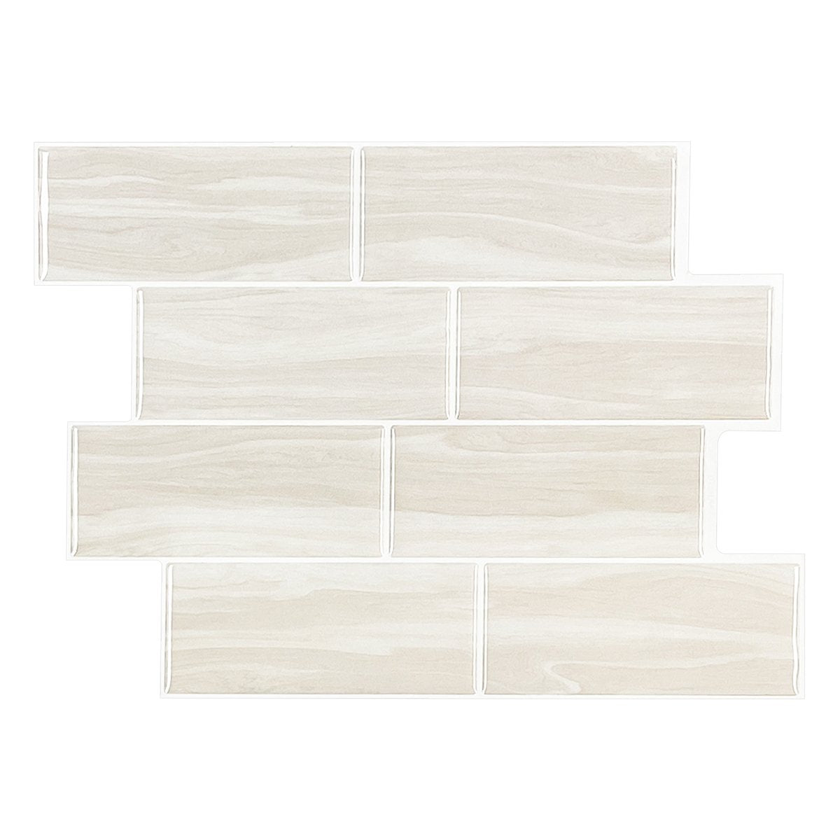 1.2mm Peel and Stick Wood Grain Train Small Size Wall Tiles Home Decor Kitchen T80760 by Vivid Tiles | Souqify