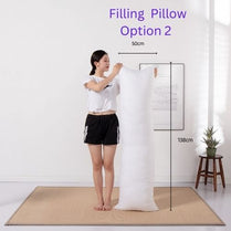 1 Piece Long Body Pillow Case, Plain Black Color.