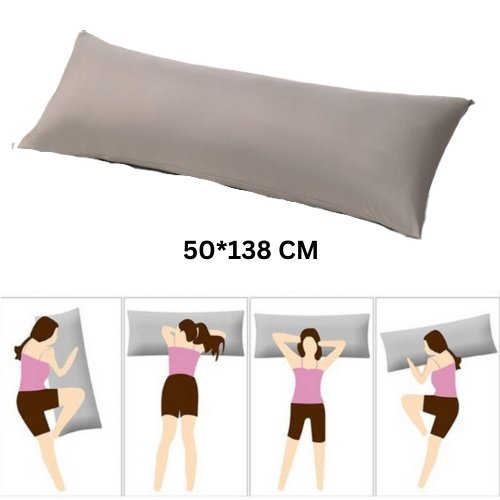 1 Piece Long Body Pillow Case, Plain Cappuccino Color. by 5 | Souqify