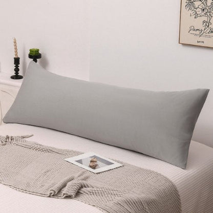1 Piece Long Body Pillow Case, Plain Coint Grey Color.