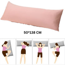 1 Piece Long Body Pillow Case, Plain Peach Color.