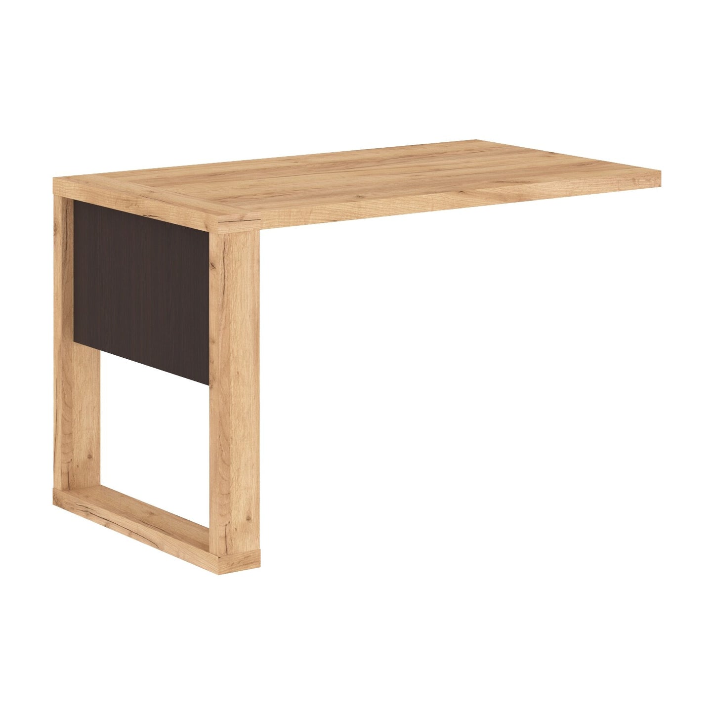 RECTANGULAR SHAPE HIGH EXECUTIVE DESK EXTENSION, MADE IN E1 LAMINATE CHIPBOARD WITH 38MM TOP, WITH FULL WOODEN MODESTY PANEL AND LEGS
