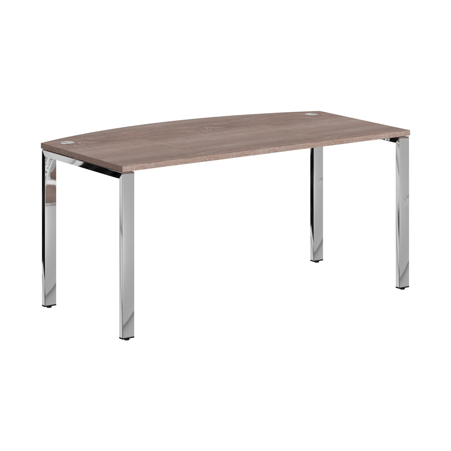 CURVE SHAPE DESK DESK MADE IN 25MM MFC TOP, E1 LAMINATE CHIPBOARD 40X20MM METAL GLOSSY FRAMES