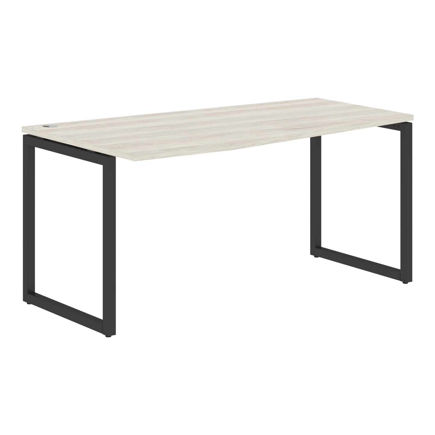 L SHAPE DESK MADE IN 25MM MFC TOP, E1 LAMINATE CHIPBOARD WITH WOODEN MODESTY PANEL 40X40MM METAL O SHAPE FRAMES