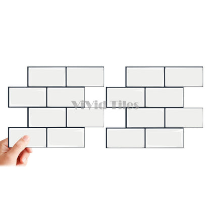 12.6*10.6 Inch White Color Brick PET Tile VP200 by Vivid Tiles | Souqify
