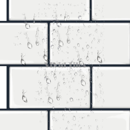 12.6*10.6 Inch White Color Brick PET Tile VP200 by Vivid Tiles | Souqify