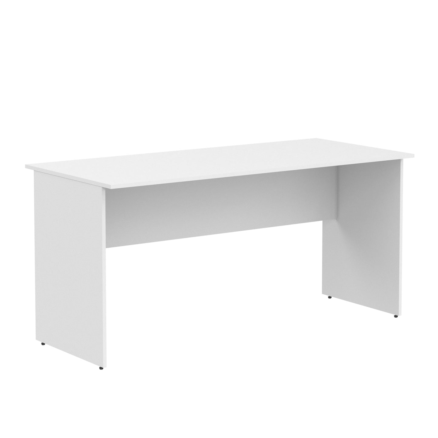 RECTANGULAR SHAPE DESK, MADE IN E1 LAMINATE CHIPBOPARD,WITH WOODEN MODESTY PANEL AND LEGS