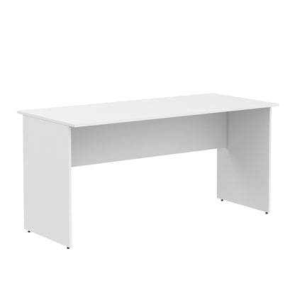 RECTANGULAR SHAPE DESK, MADE IN E1 LAMINATE CHIPBOPARD,WITH WOODEN MODESTY PANEL AND LEGS