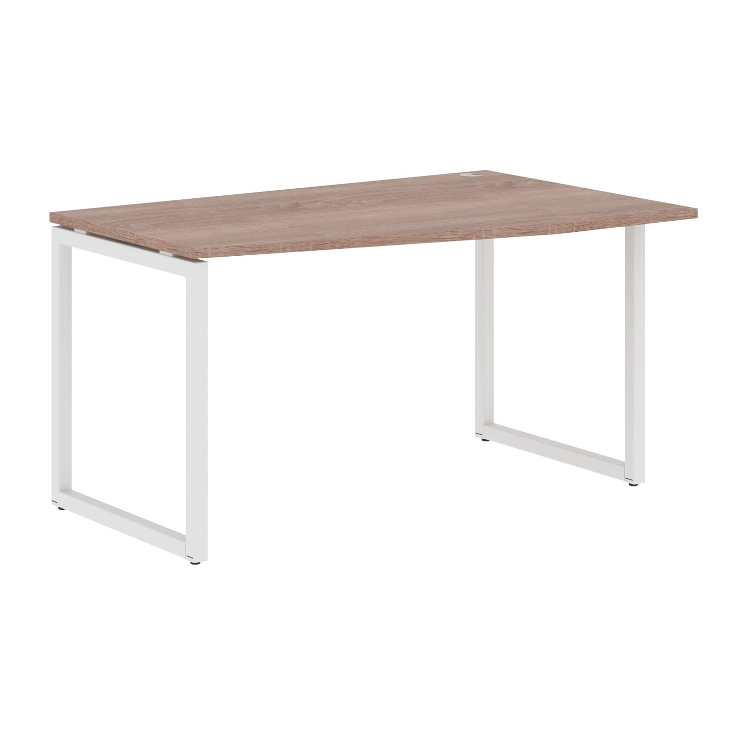 L SHAPE DESK MADE IN 25MM MFC TOP, E1 LAMINATE CHIPBOARD WITH WOODEN MODESTY PANEL 40X40MM METAL O SHAPE FRAMES