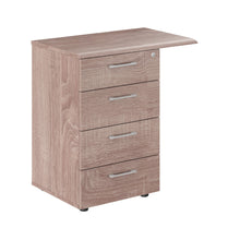 ATTACHED FOUR DRAWER PEDESTAL, MADE IN E1 LAMINATE CHIPBOARD