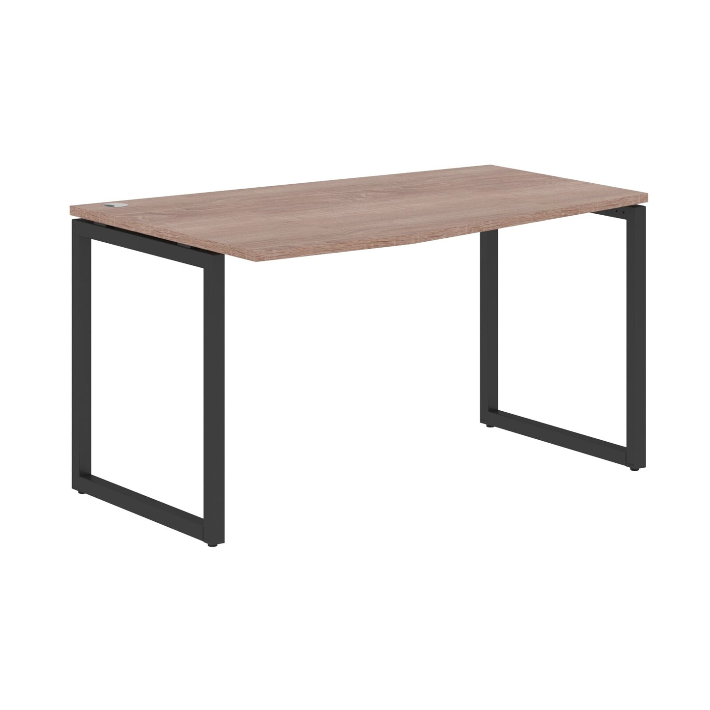 L SHAPE DESK MADE IN 25MM MFC TOP, E1 LAMINATE CHIPBOARD WITH WOODEN MODESTY PANEL 40X40MM METAL O SHAPE FRAMES