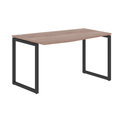 L SHAPE DESK MADE IN 25MM MFC TOP, E1 LAMINATE CHIPBOARD WITH WOODEN MODESTY PANEL 40X40MM METAL O SHAPE FRAMES