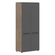 EXECUTIVE FULL HEIGHT CABINET, MADE IN E1 LAMINATE CHIPBOARD, WITH WOODEN SWING DOORS