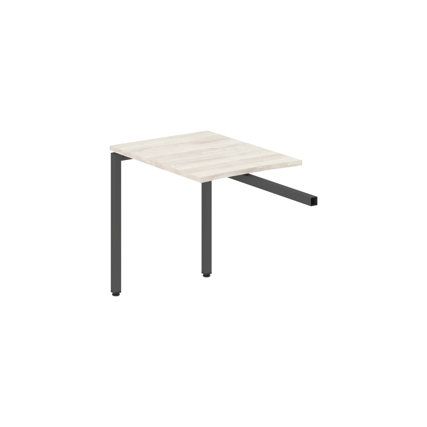 RECTANGULAR SHAPE DESK EXTENSION MADE IN 25MM MFC TOP, E1 LAMINATE CHIPBOARD WITH WOODEN MODESTY PANEL 40X40MM METAL U SHAPE FRAMES