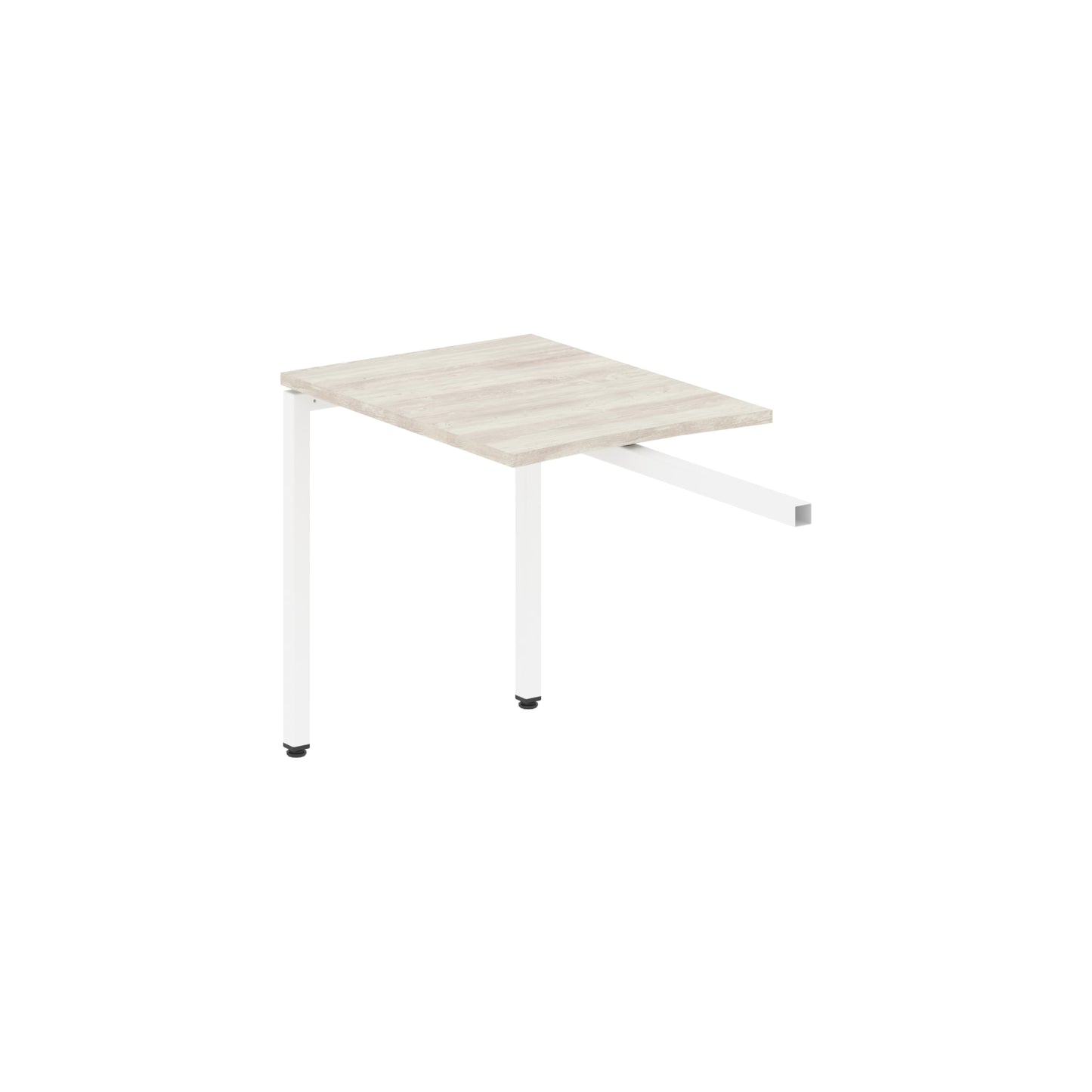 RECTANGULAR SHAPE DESK EXTENSION MADE IN 25MM MFC TOP, E1 LAMINATE CHIPBOARD WITH WOODEN MODESTY PANEL 40X40MM METAL U SHAPE FRAMES