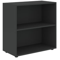 EXECUTIVE LOW HEIGHT CABINET WITH OPEN SHELVES, MADE IN E1 LAMINATE CHIPBOARD