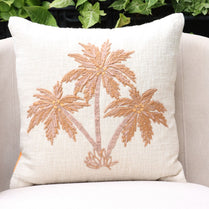 Bestseller Dessert Oasis Palms Cushion Cover Hand Embroidered 50 x 50 cm