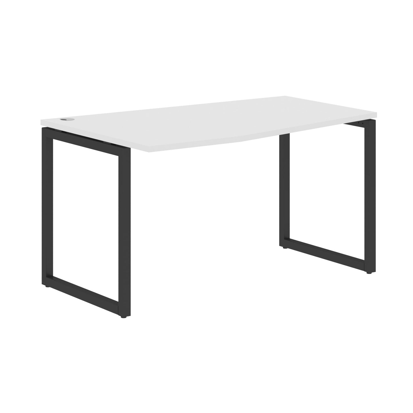 L SHAPE DESK MADE IN 25MM MFC TOP, E1 LAMINATE CHIPBOARD WITH WOODEN MODESTY PANEL 40X40MM METAL O SHAPE FRAMES