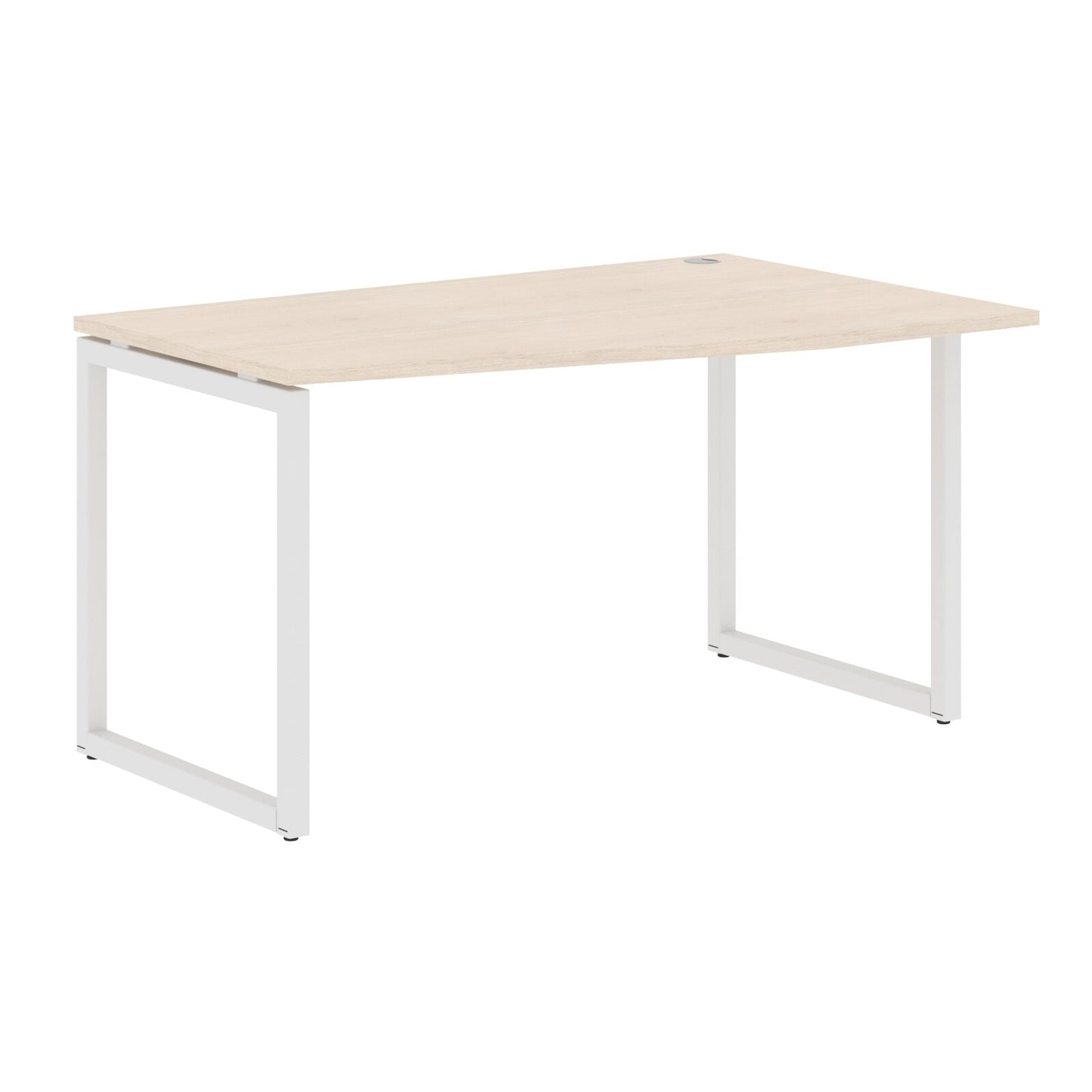 L SHAPE DESK MADE IN 25MM MFC TOP, E1 LAMINATE CHIPBOARD WITH WOODEN MODESTY PANEL 40X40MM METAL O SHAPE FRAMES