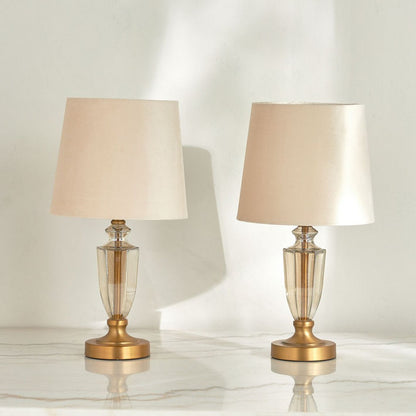 Lacenta 2-Piece Glass Table Lamp Set - 47 cm