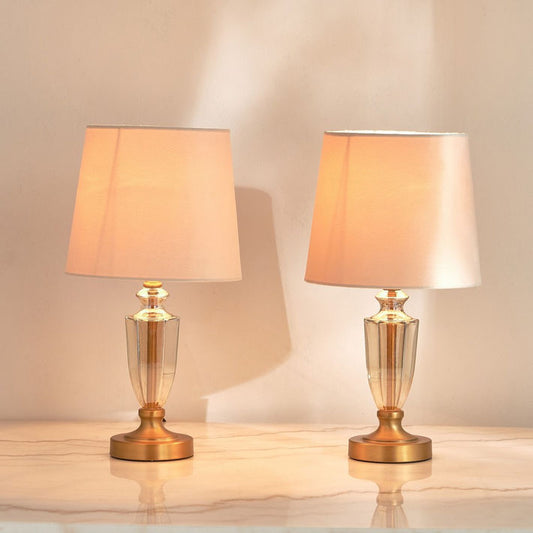 Lacenta 2-Piece Glass Table Lamp Set - 47 cm