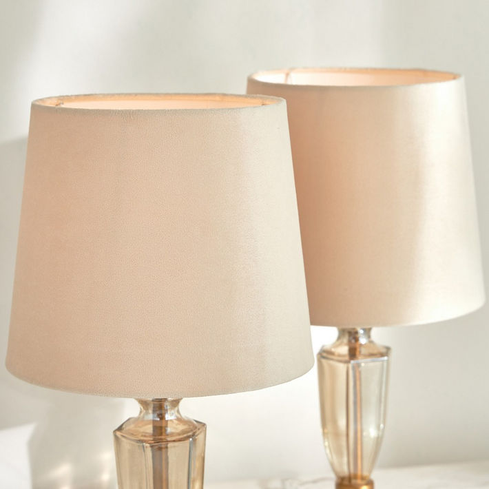 Lacenta 2-Piece Glass Table Lamp Set - 47 cm