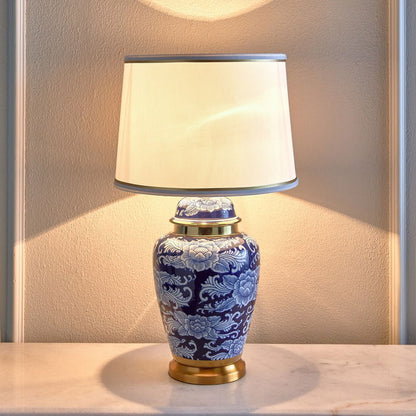 Chinoiserie Ming Porcelain Table Lamp - 72 cm