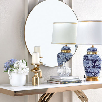 Chinoiserie Ming Porcelain Table Lamp - 72 cm