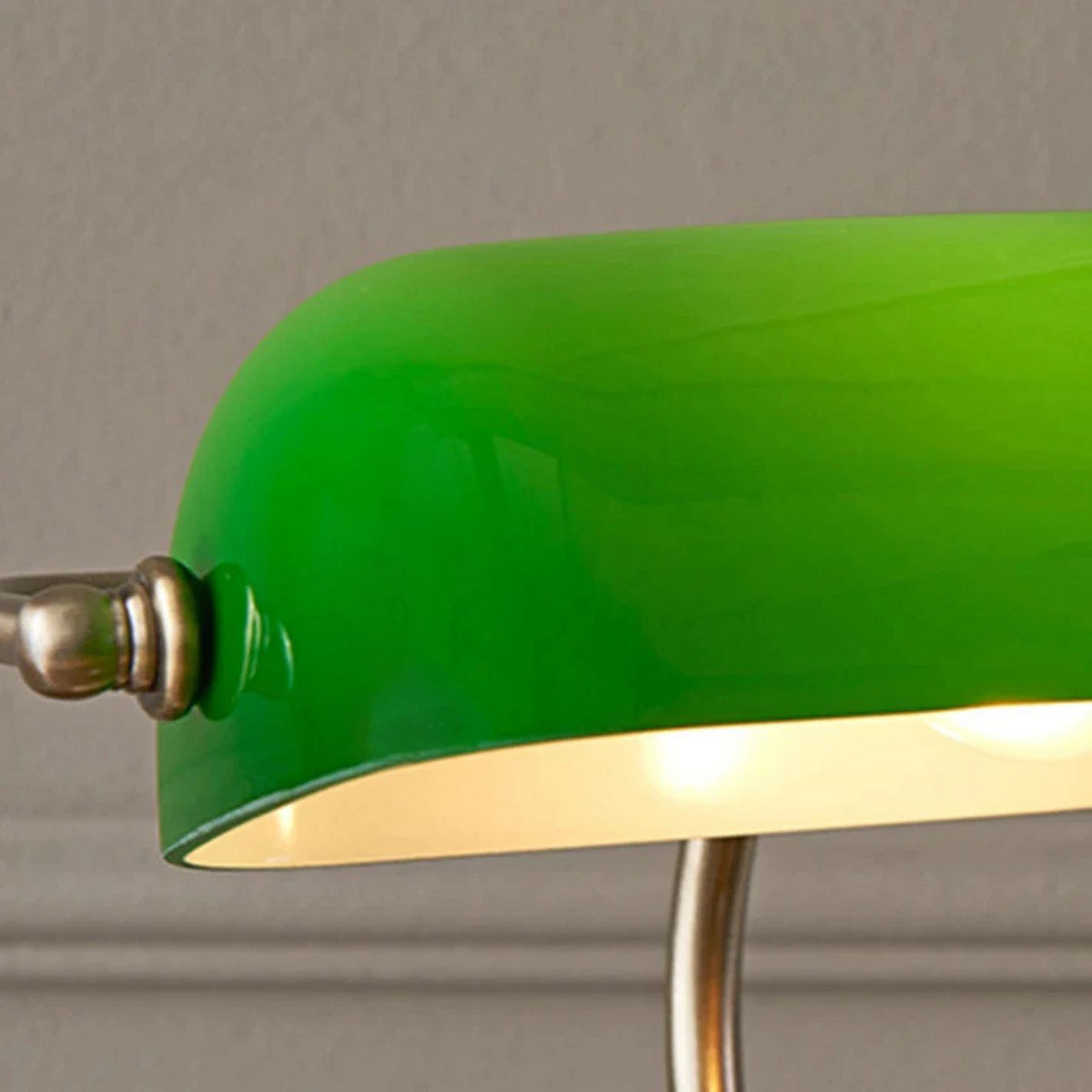 HomeKode Vintage Banker Metal Table Lamp - 36 cm