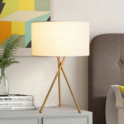 HomeKode Mid-Century Metal Tripod Table Lamp - 55 cm