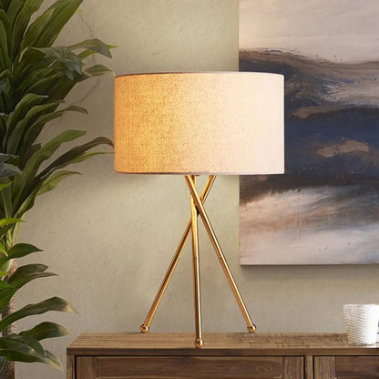 HomeKode Mid-Century Metal Tripod Table Lamp - 55 cm