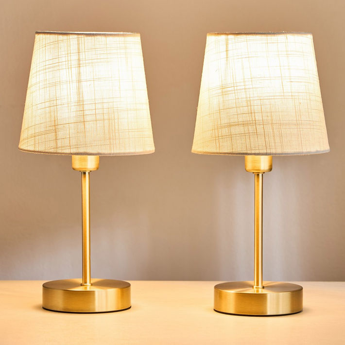 Harpy 2-Piece Metal Table Lamp Set - 31 cm