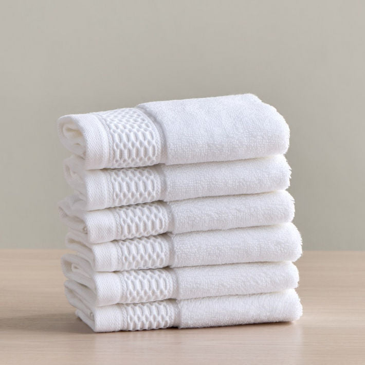 Infinity Luxe 6-Piece 750 GSM Turkish Cotton Fingertip Towel Set - 30x30 cm