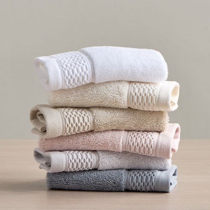Infinity Luxe 6-Piece 750 GSM Turkish Cotton Fingertip Towel Set - 30x30 cm