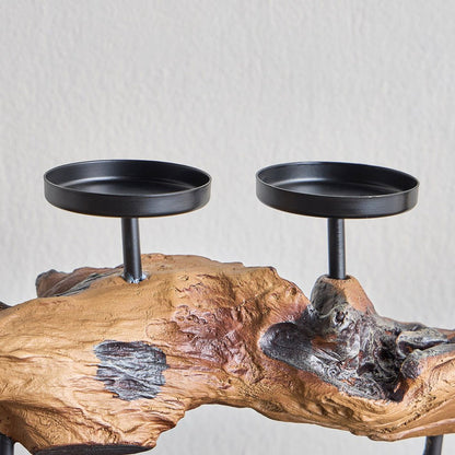 Heritage Raised Branch Pillar Candleholder