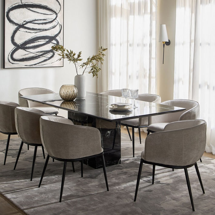 Pavia 8-Seater Marble Top Dining Table