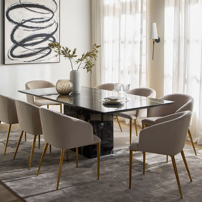 Pavia 8-Seater Marble Top Dining Table