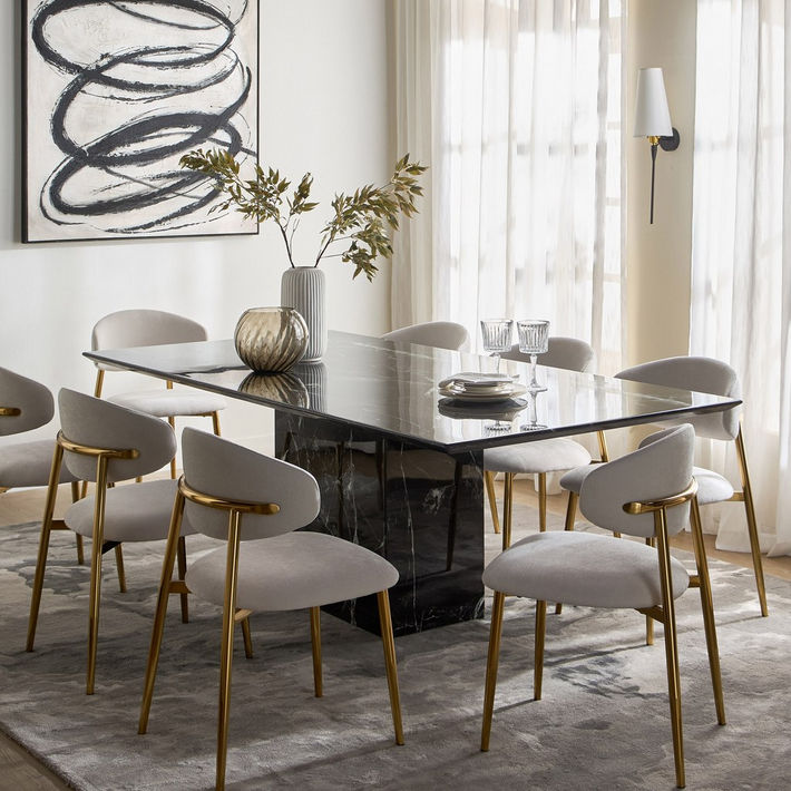 Pavia 8-Seater Marble Top Dining Table