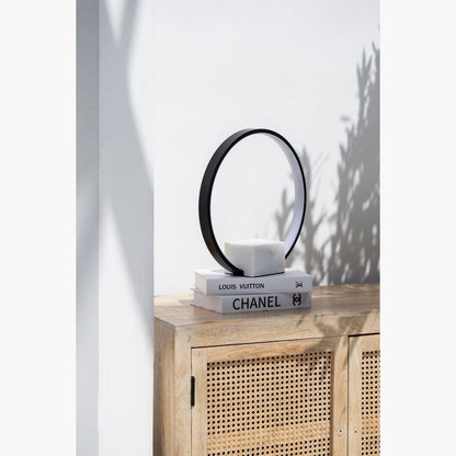HomeKode Marble Ring LED Table Lamp - 37 cm