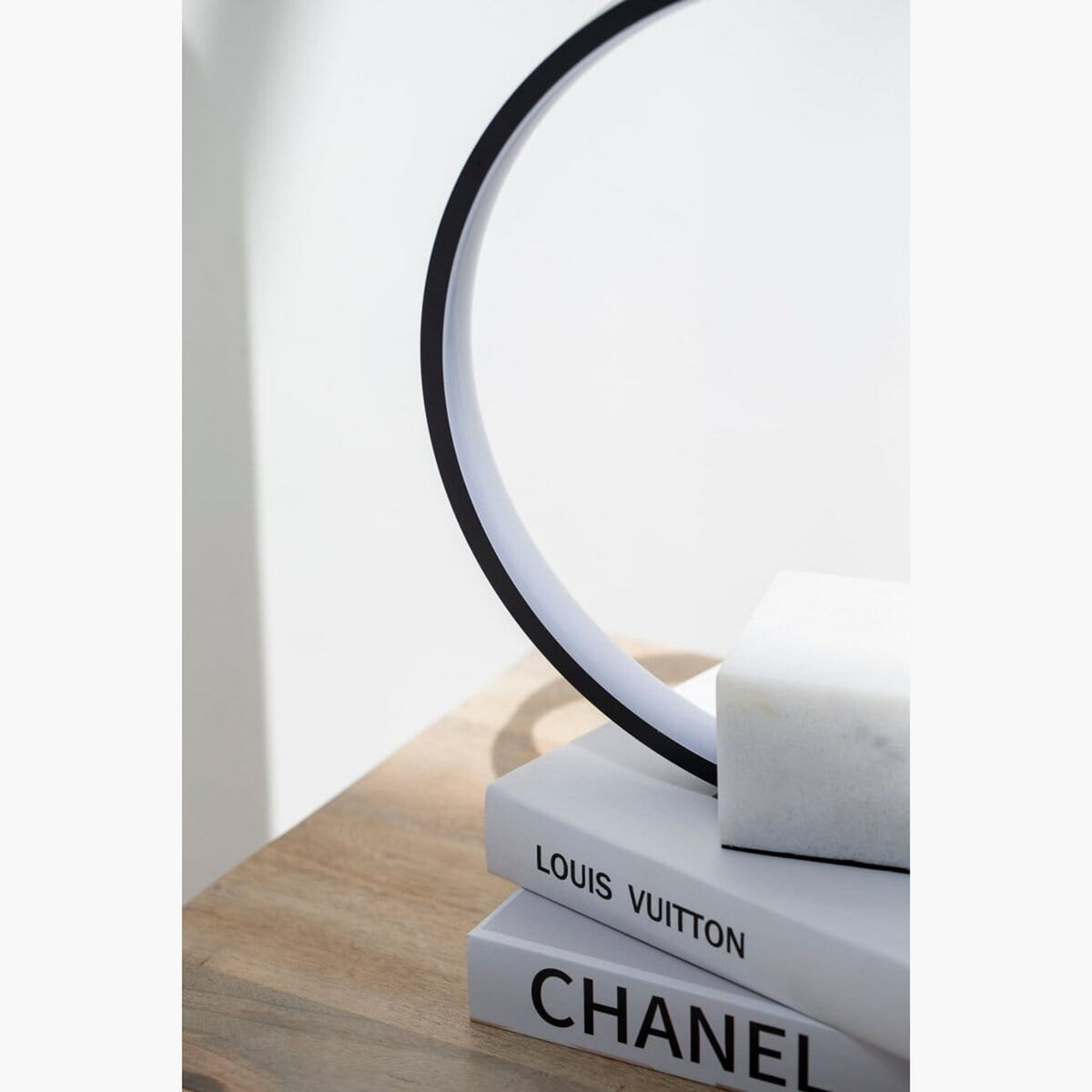 HomeKode Marble Ring LED Table Lamp - 37 cm
