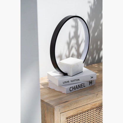 HomeKode Marble Ring LED Table Lamp - 37 cm