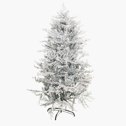 Lifelike Snow-Flocked Christmas Tree with Sturdy Metal Stand - 150 cm