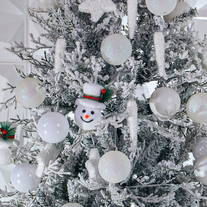 Lifelike Snow-Flocked Christmas Tree with Sturdy Metal Stand - 150 cm