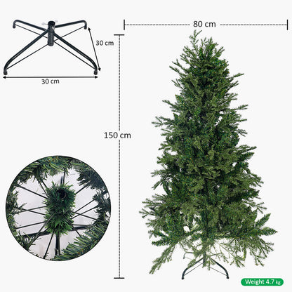 Christmas Tree with Metal Stand - 150 cm