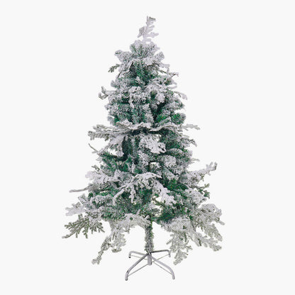 Snow-Flocked Christmas Tree with Sturdy Metal Stand - 150 cm