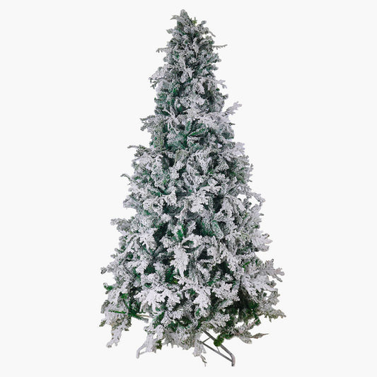 Snow-Flocked Christmas Tree with Sturdy Metal Stand - 300 cm